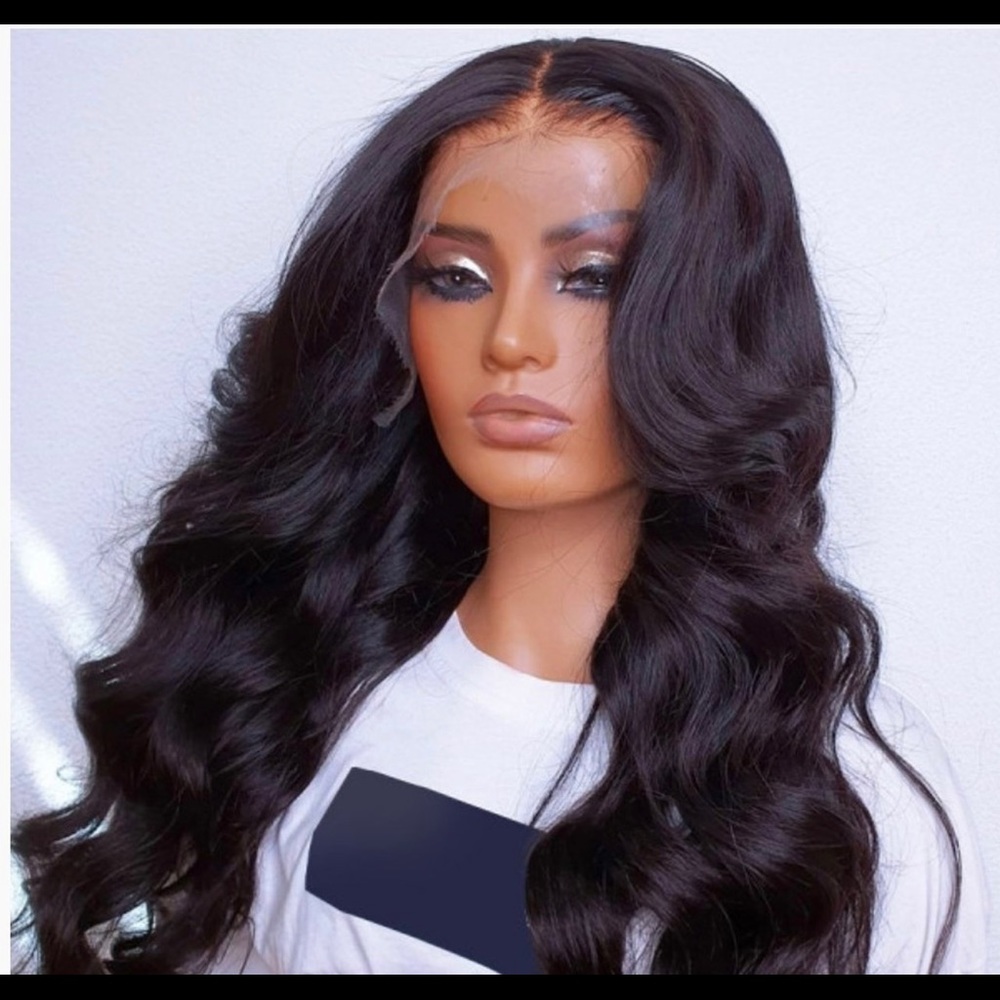 Lace front human hair wig